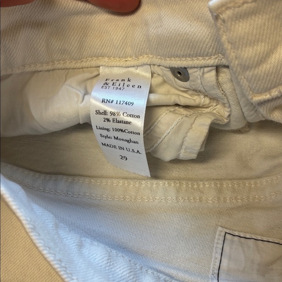 Frank & Eileen Cream Ankle Jeans - Picture 6 of 8
